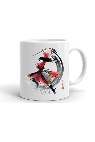 Generic Brand White Mulan Printed Ceramic Mug 1