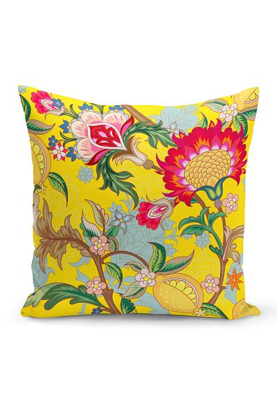 Filamente Double Sided Digital Printing Throw Pillow Cover Flower Garden