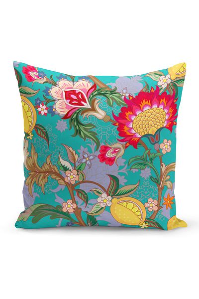Filamente Double Sided Digital Printing Throw Pillow Cover Flower Garden