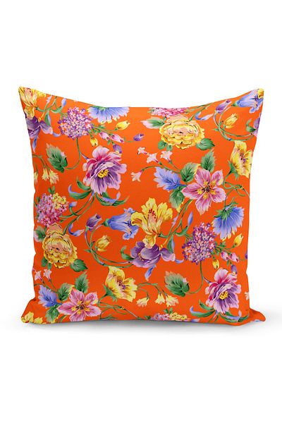 Filamente Double Sided Digital Printing Throw Pillow Cover Flower Garden