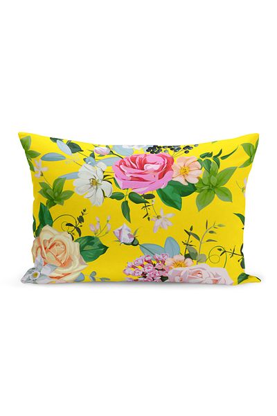 Filamente Double Sided Digital Printing Throw Pillow Cover Flower Garden
