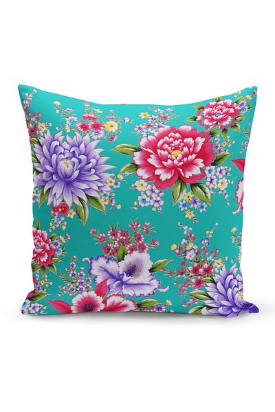 Filamente Double Sided Digital Printing Throw Pillow Cover Flower Garden