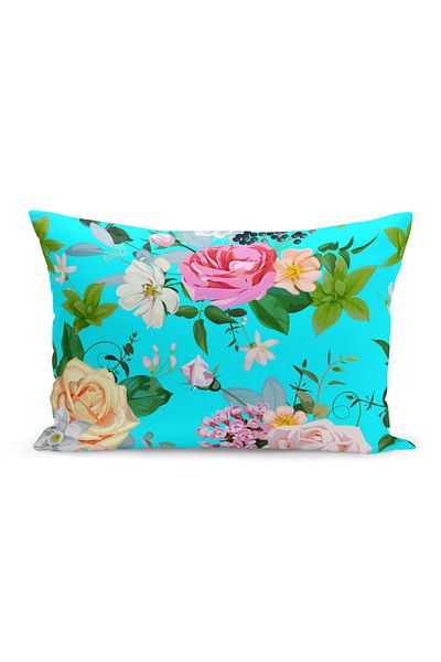 Filamente Double Sided Digital Printing Throw Pillow Cover Flower Garden