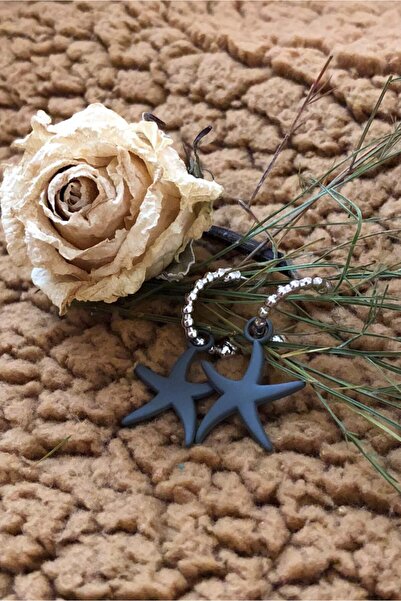 Leerybee ماتي العتيقة اللون الرمادي أقراط نجمة مضادة للحساسية