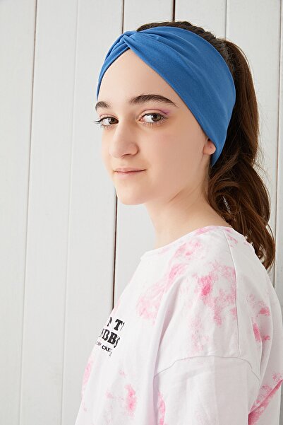 Babygiz Bandana de păr pentru fetiță Deep Blue Youth Bandana pentru păr, extra moale, flexibilă, din bumbac natural, din bumbac pieptănat