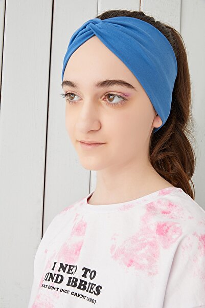 Babygiz Bandana de păr pentru fetiță Deep Blue Youth Bandana pentru păr, extra moale, flexibilă, din bumbac natural, din bumbac pieptănat