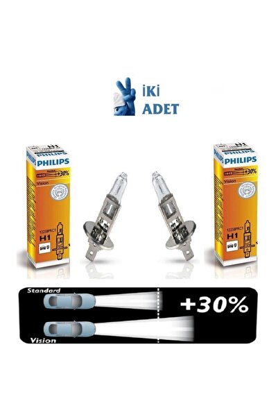 Philips 12v 55w H1 %30 Fazla Işık ( 2 Adet ) Standart Ampul 12258prc1