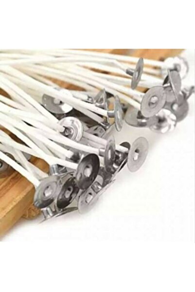 Armonihouse Mum Fitili Parafinli Hazır Kopçalı 50 Adetli Paket 12 Cm (mum Yap...