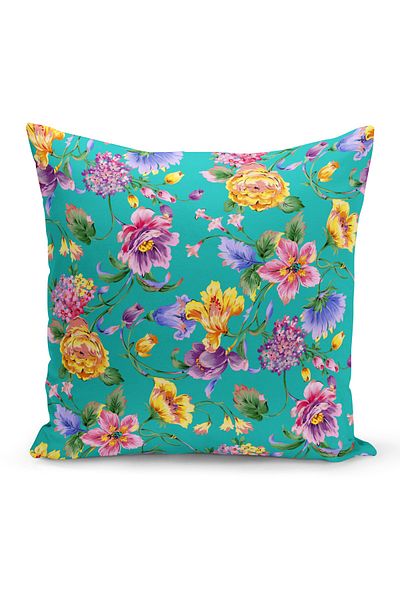 Filamente Double Sided Digital Printing Throw Pillow Cover Flower Garden