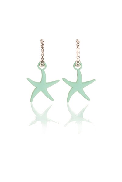 Leerybee Water Green Color Antiallergic Star Earrings
