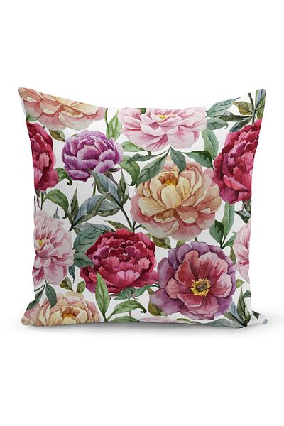 Filamente Double Sided Digital Printing Throw Pillow Cover Flower Garden