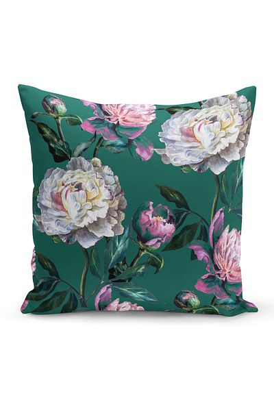 Filamente Double Sided Digital Printing Throw Pillow Cover Flower Garden