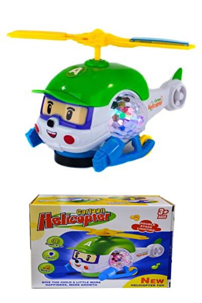 Ayver Oyuncak Helikopter Sesli Disko Işıklı Sevimli Helikopter Oyuncak