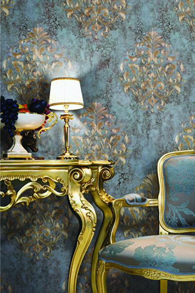 Decowall Armani Mor Motif Desenli Duvar Kağıdı 3013-04