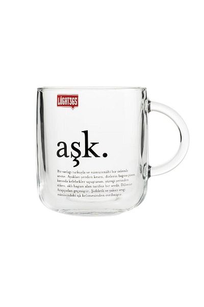 Paşabahçe 'Love' Glass Mug 200cc