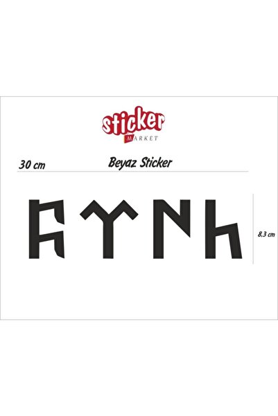 Sticker Market Göktürk White Sticker