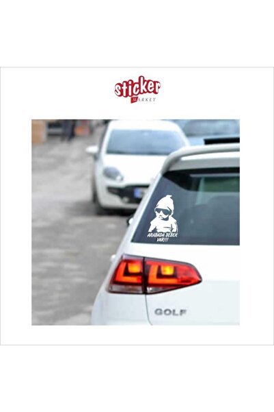 Sticker Market There's a Baby in the Car Sticker (white)