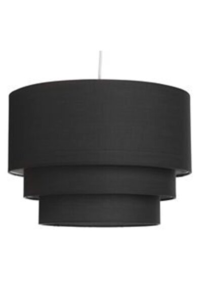 Genel Markalar 3 Katlı Pasta Avize Pasta Avize Siyah-siyah-siyah Kumaş Başlıklar