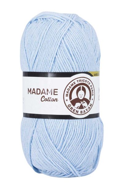 Ören Bayan Χειροποίητο νήμα Madame Cotton Sky Blue- 014 100 Gr Σετ 3 τεμ