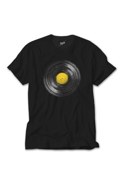 Z zepplin Tricou negru din vinil Galaxy