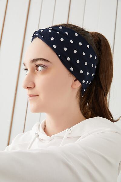 Babygiz Navy Blue πουά Παιδική Νεανική Μπαντάνα