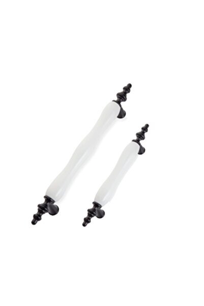 Tomurcuk %100 Porselen 1120-85-128-000 Mobilya Kulp 128 Mm Siyah-beyaz-ozl-1120-85-128-000