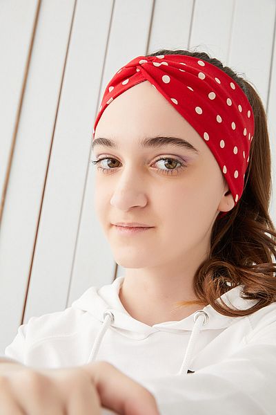 Babygiz Girl's Red Polka Dot Bandana