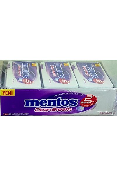 Mentos فاكهة الغابة 2 ساعة تنفس نظيف - 12x21 جرام