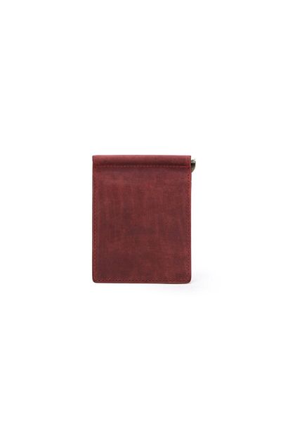 Contact’S Контакти Albi - Портфейл от естествена кожа с RFID защита, червен, от първокласна естествена кожа.