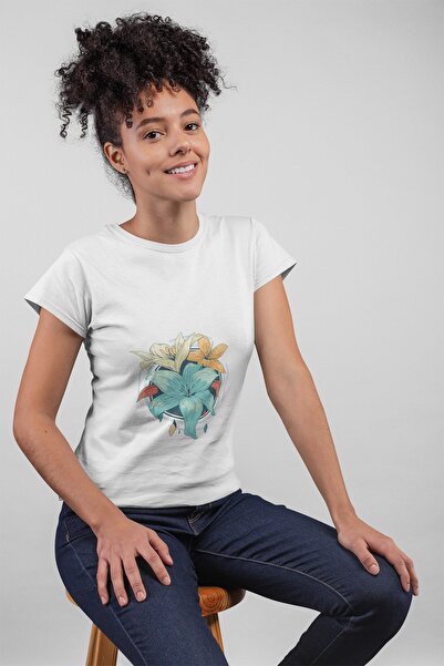 ErTaPassage Crin Alb cu imprimeu Femeie tricou - T5956596