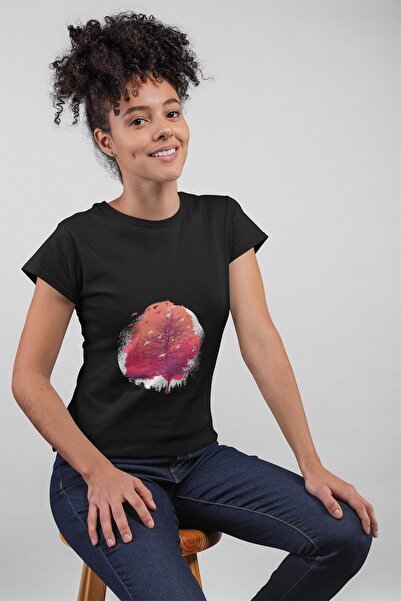 ErTaPassage Black Adam cu imprimeu Femeie tricou - Modern Tree T7427151