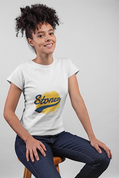 ErTaPassage Γυναικείο μπλουζάκι White Stoner με τύπωμα - T5924074