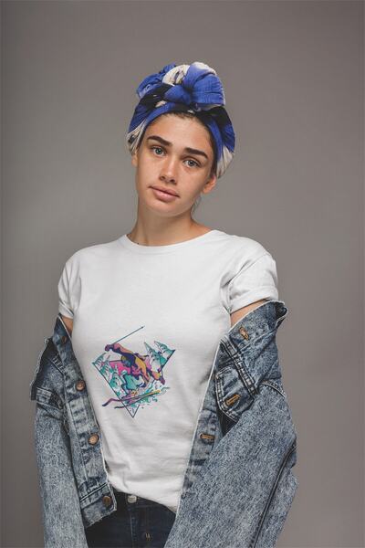 ErTaPassage Albă de schi cu imprimeu Femeie tricou - T7177560