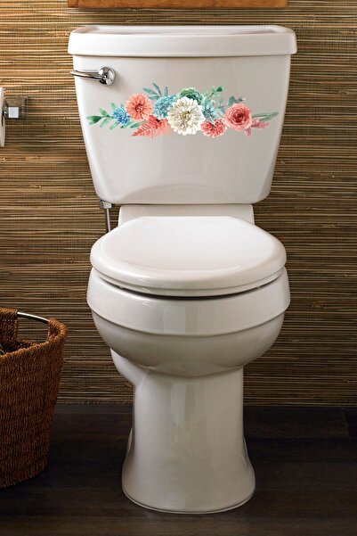 Echo Home Renkli Çiçekler Güller Klozet Kapağı Ve Banyo Sticker Seti