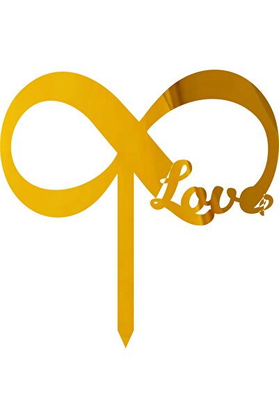 Pleksivent زينة كعكة بليكسي مرآة باللون الذهبي من Everlasting Love