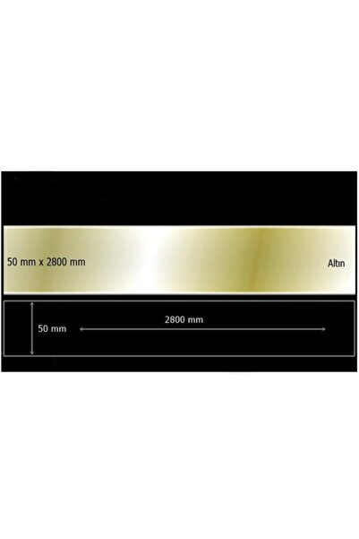 EYM Dekoratif Aynalı Pleksi Şerit Süs Altın 50 Mm X 2800 Mm Mobilya Dolap Süsü
