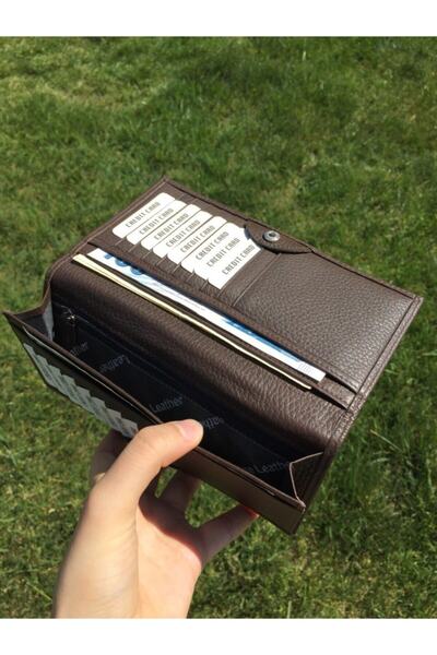 DERKON Πορτοφόλι από γνήσιο δέρμα με θήκη τηλεφώνου