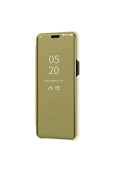 Smart Tech Samsung Galaxy S8 Plus Aynalı Kapaklı Lüx Kılıf Gold
