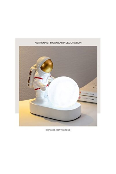 Genel Markalar Beyaz Astronot Ay Işığı Gece Lambası, rahatlatıcı ve şık başucu lambası