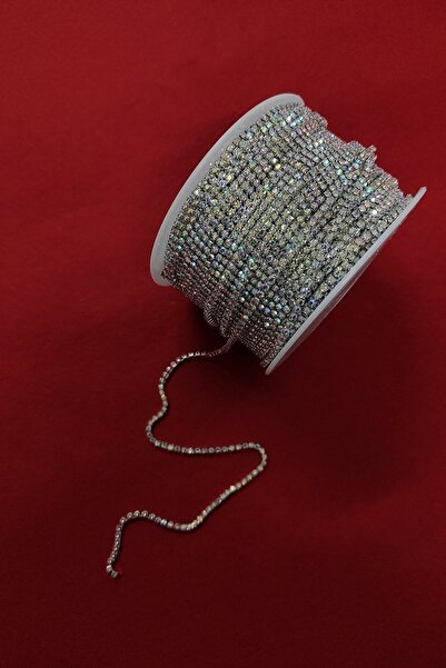 platin hediyelik 10 metri de culoare argintie Janjanlı Water Stone 2 mm bandă...