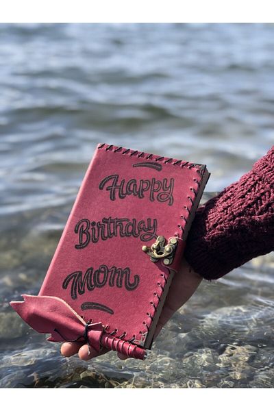 zarif atölye Special Leather Notebook for Mother
