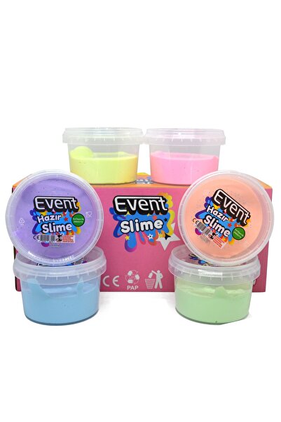 EVENT Özel Kutulu 6 Renk 180 Gr Hazır Slime Ce Belgeli Kaliteli