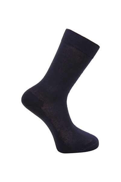 Doliche Erkek Lacivert Gümüş Iplikli Pamuk Çorap-Ayak Kokusuna Ve Mantara Son