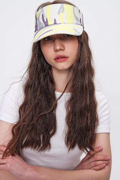 Trend Alaçatı Stili Gelbe Tennismütze für Damen ALC-A2244
