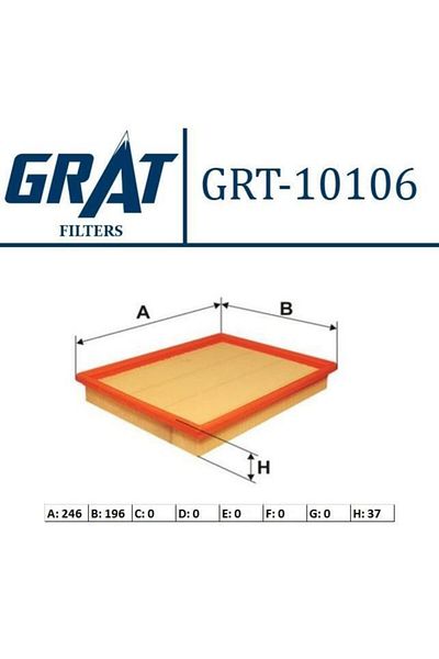 GRAT Palıo Sıena Albea Doblo 1.2 16V 1.6 16V 1.2 8V 1.4 Air Filter -10106 Compatible