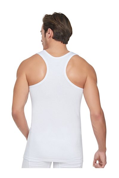 Tutku Men's Rib Sport Athlete - Pack of 2 - White