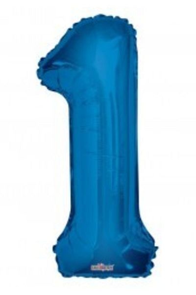 parti sürprizi Foil Balloon Number 1 Blue 100 Cm