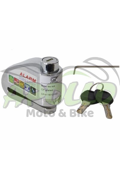Apollo Motorcycle Disc Lock Alarm-Nickel