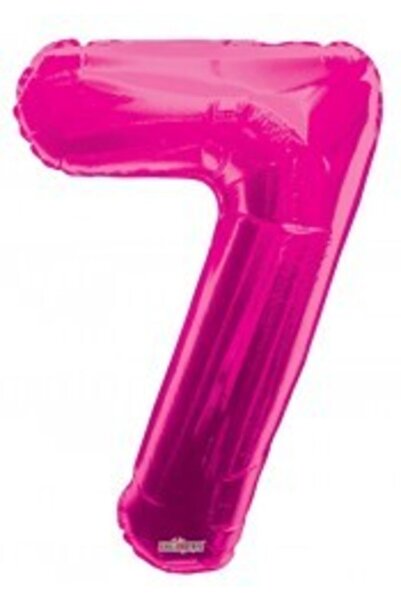 parti sürprizi بالون فويل رقم 7 وردي 100 سم
