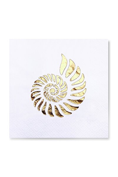 Story 33x33 سم ورق ذهبي نكة بحرية منقوشة 16 قطعة من المناديل الورقية باللون ا...